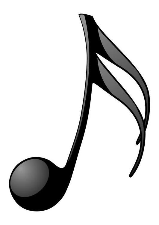Black music note clipart