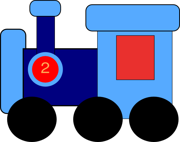 Blue train engine clipart free clipart images