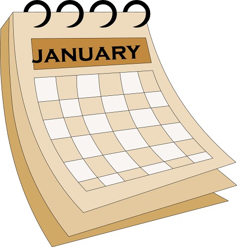 Calendar january1 clipart
