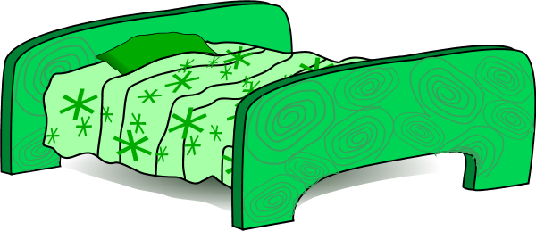 Cartoon bed vector clip art