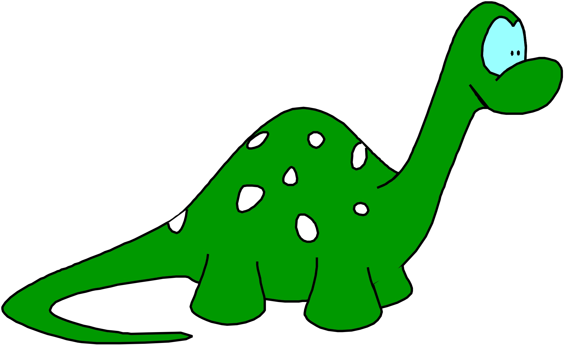 Cartoon picture of a dinosaur clipart