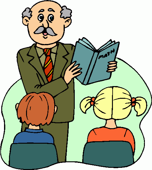 Classroom teacher with students in clipart clipart