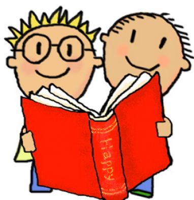 Clipart of children reading clipart