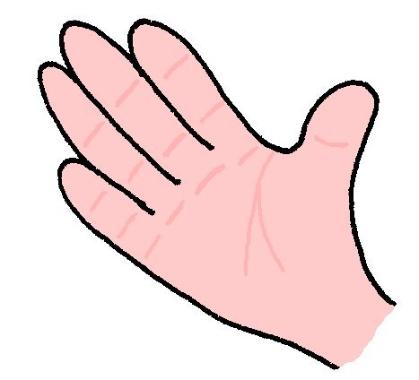 Closed hand clipart image