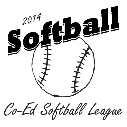 Co ed softball league clip art download vector