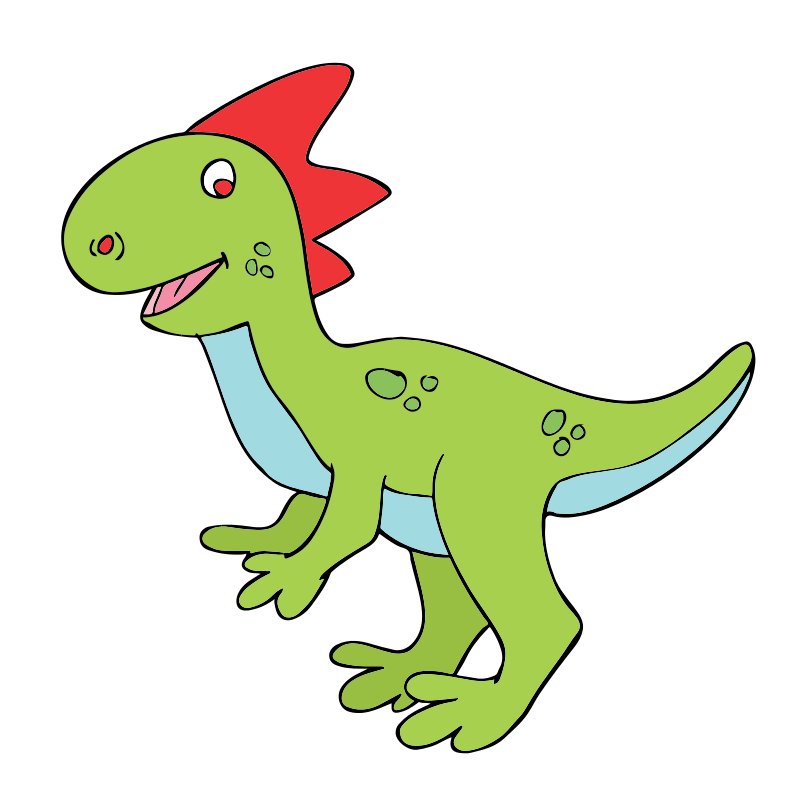 Color dinosaur clipart image 4