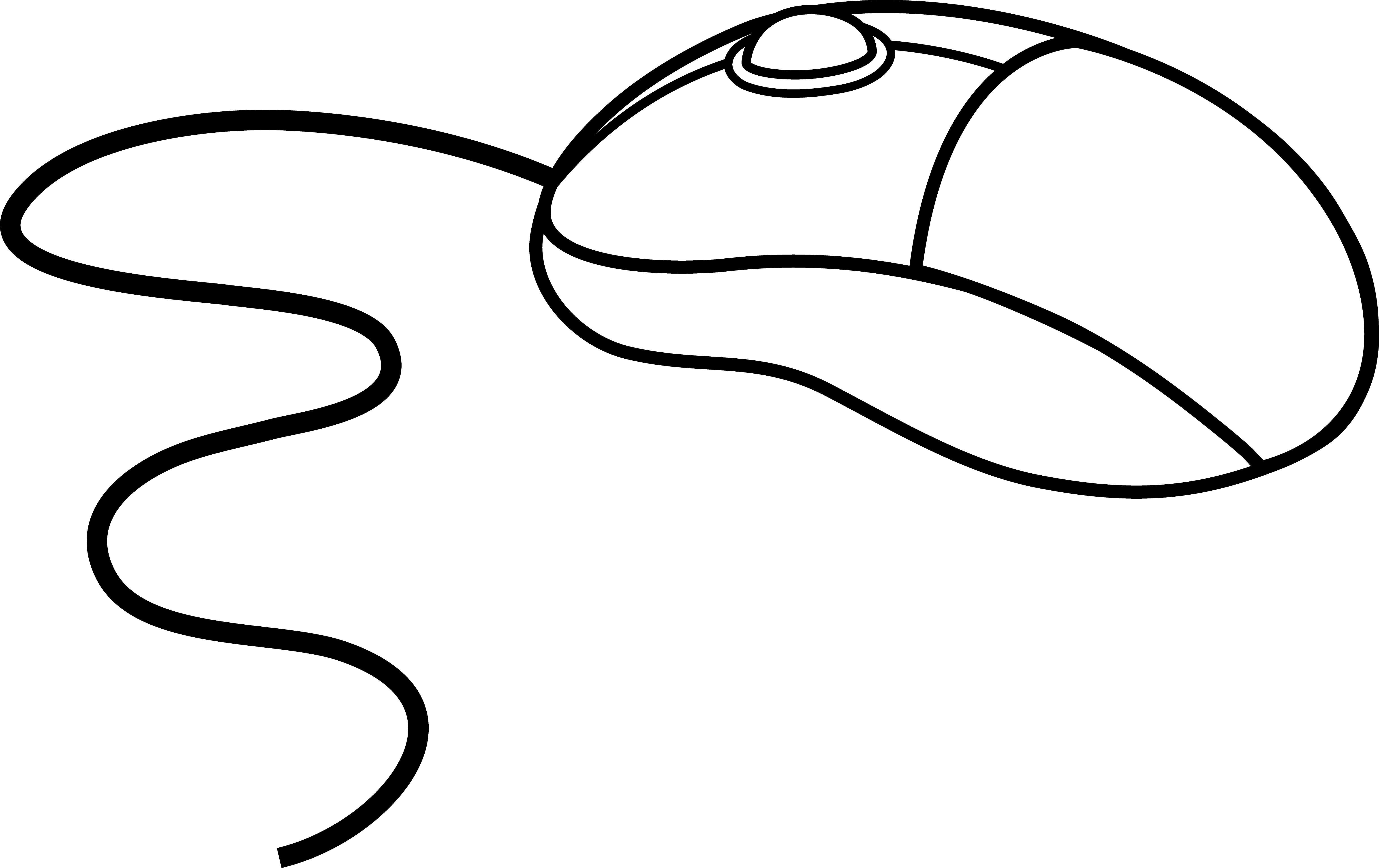 Computer mouse clipart black and white free 2