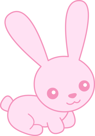 Cute pink baby bunny free clip art