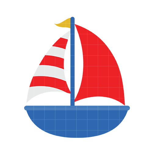 Cute sailboat clipart