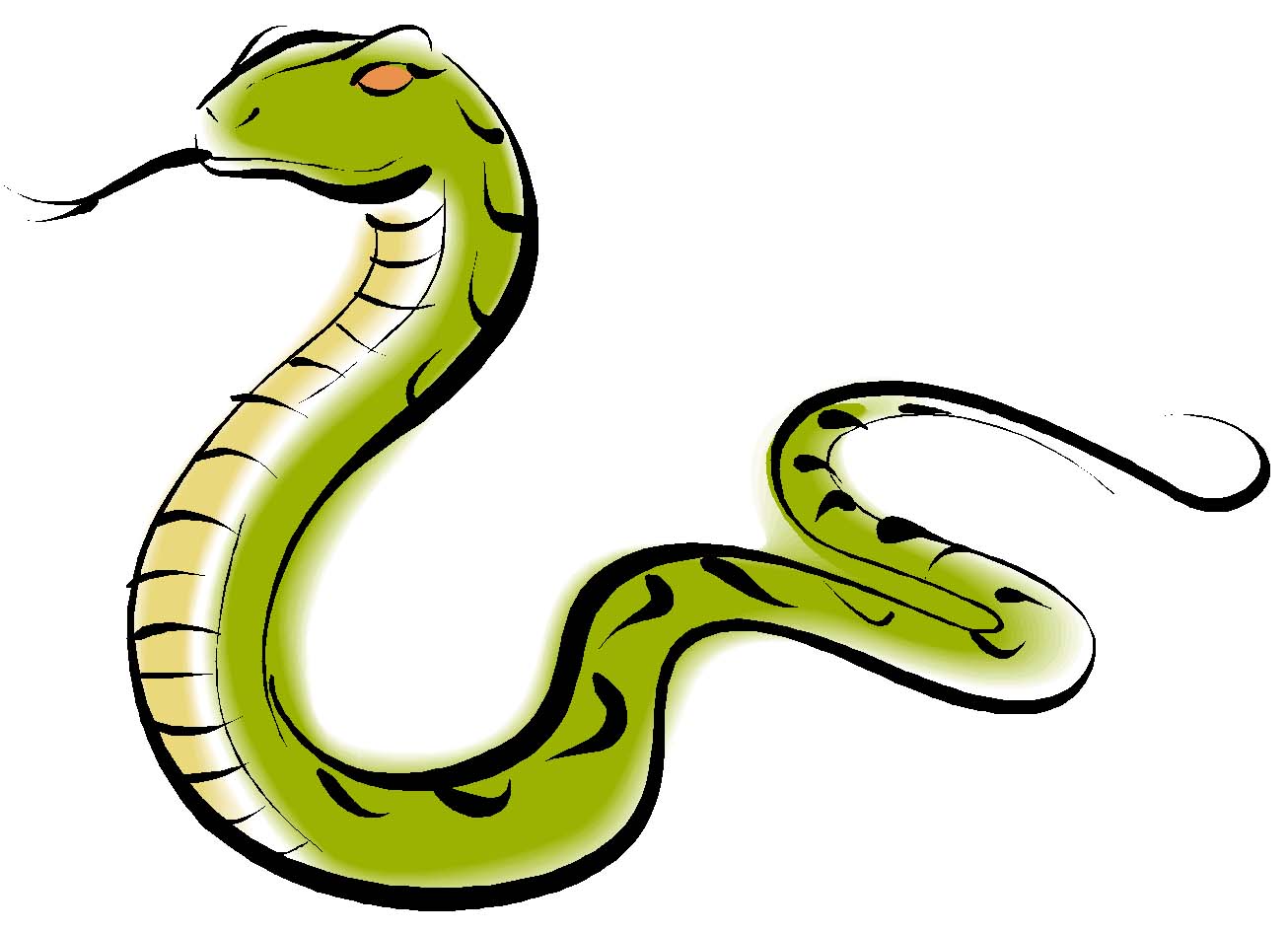 Cute snake clipart black and white free clipart 2