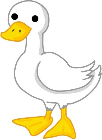 Duck clip art black and white free clipart images 4