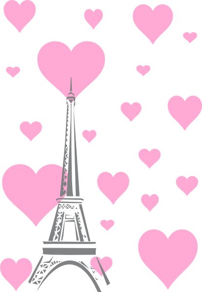 Eiffel tower heart hearts eiffel tower clip art at clker