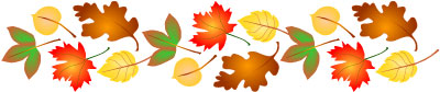 Fall leaves border clip art