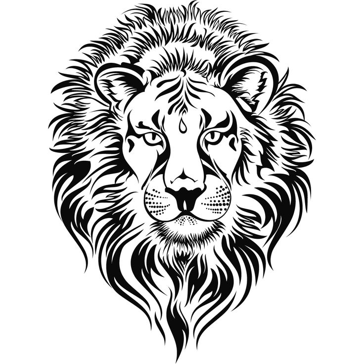 Fierce lion clipart lions head wall art sticker 0 0