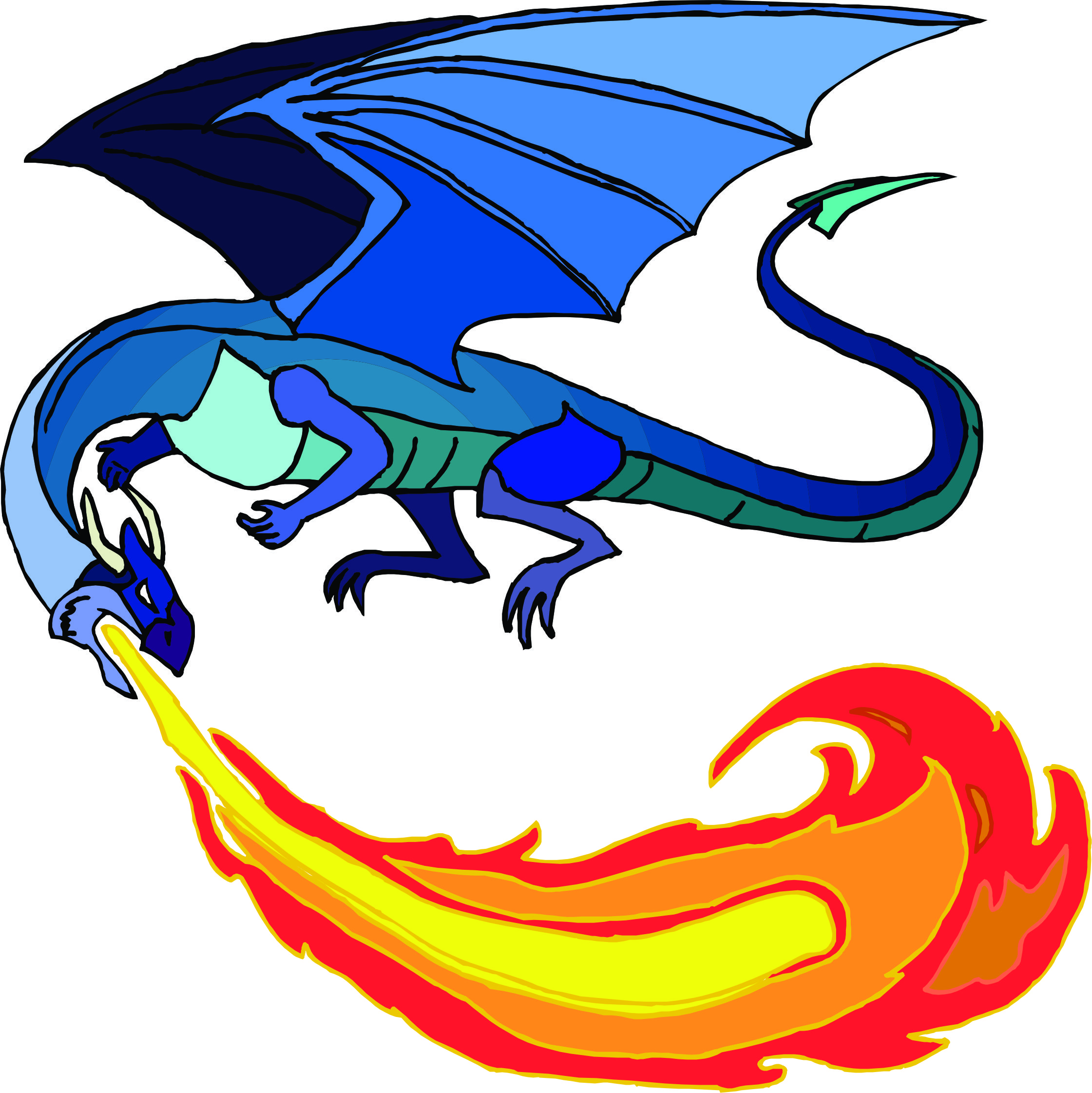 Fire dragon clipart