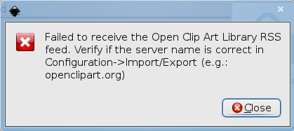 Fixing open clip art import process in inkscape for kubuntu karmic
