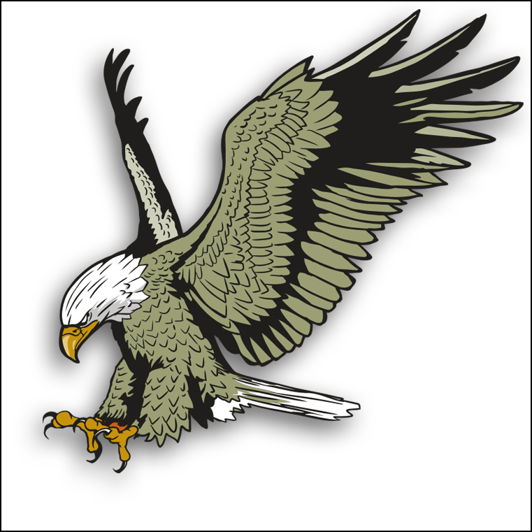 Flying eagle clip art image 4