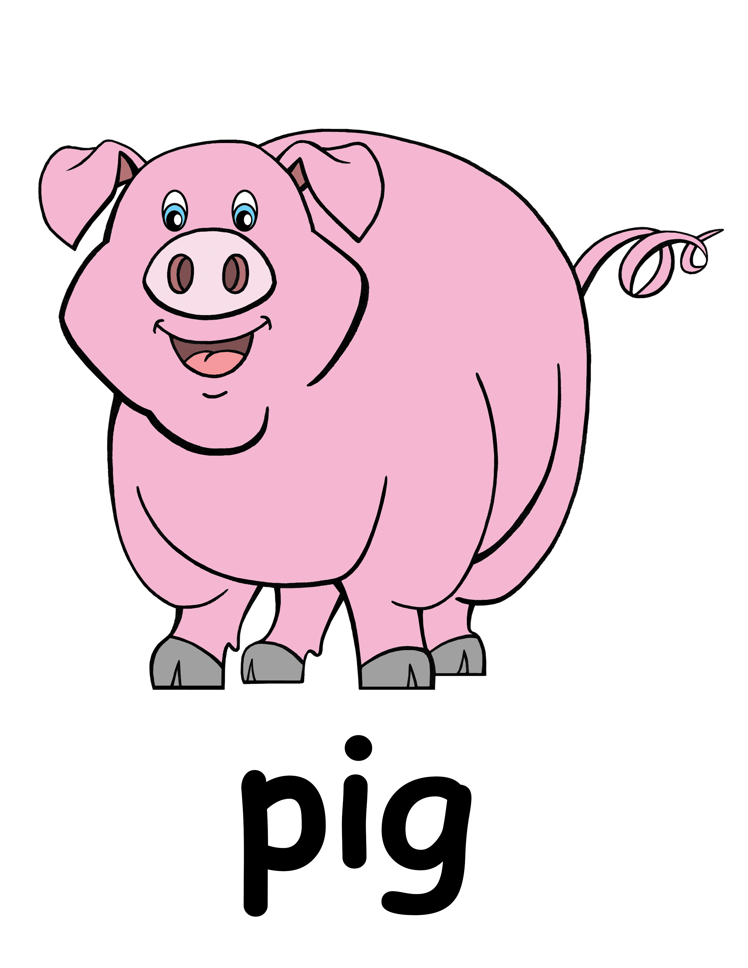 Free black and white pig clip art clipart clipartcow