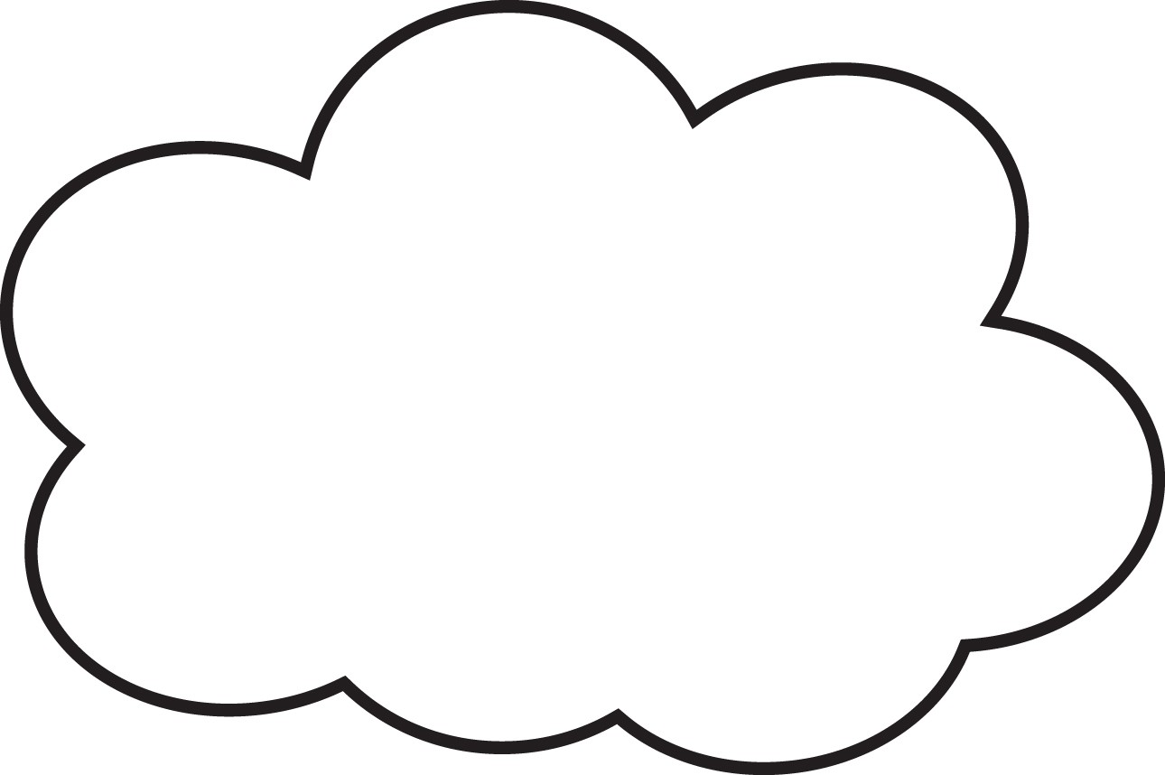 Free cloud clipart black and white the cliparts