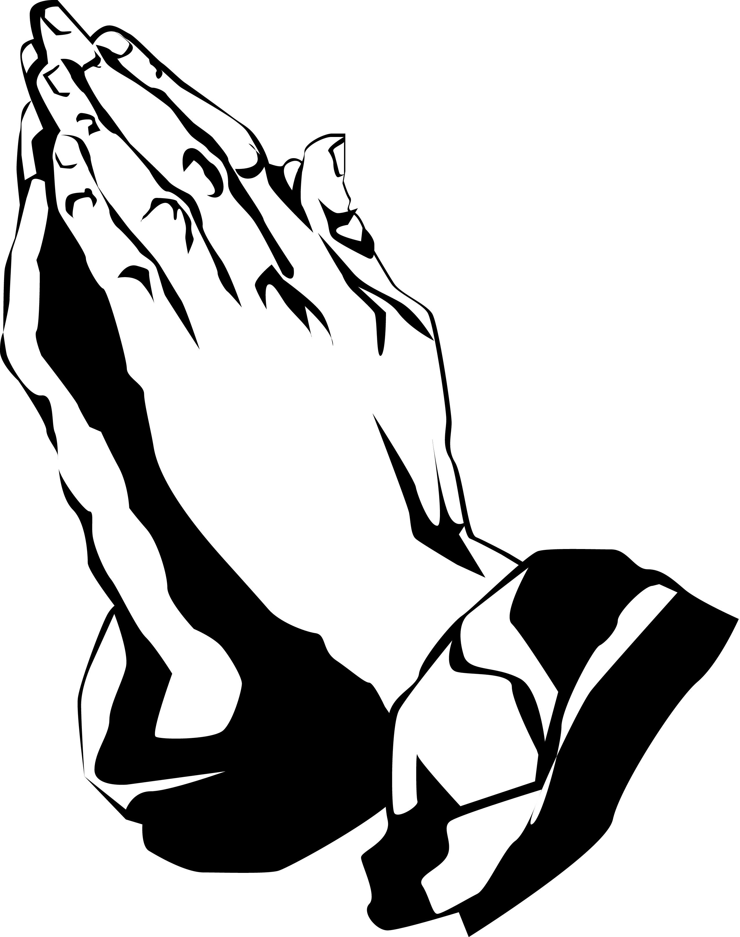 Free prayer hand clipart the cliparts 2