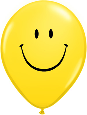 Happy face balloon clipart