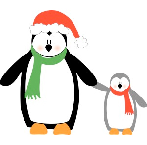 Holiday penguin clipart free clipart images