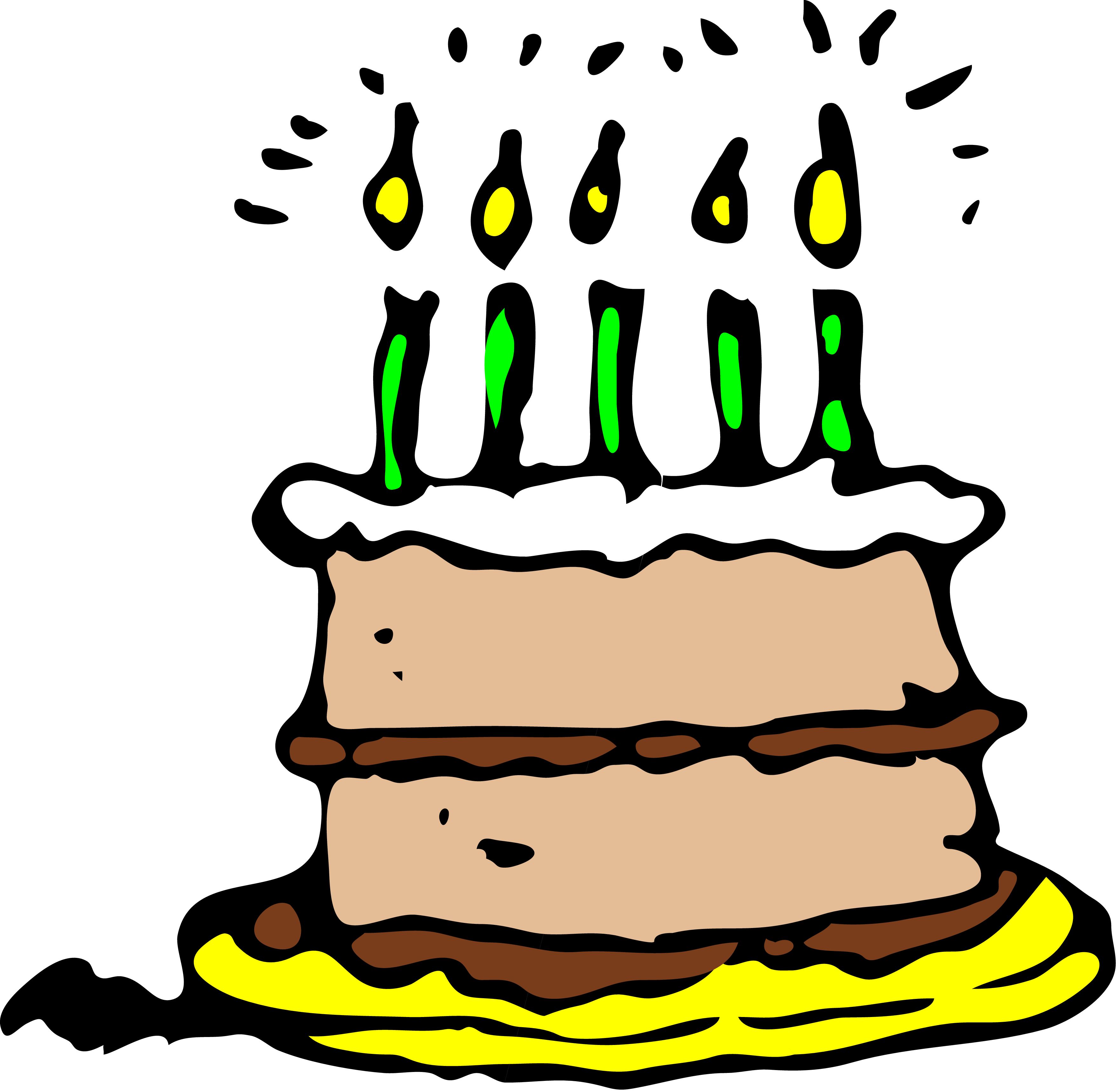 Images of birthday cakes clip art clipartcow