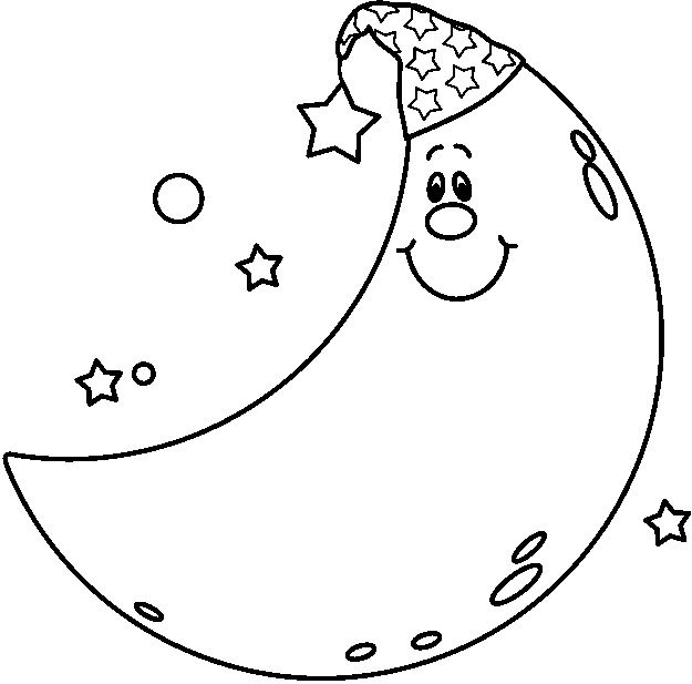 Moon clipartloring page clipart stars moons