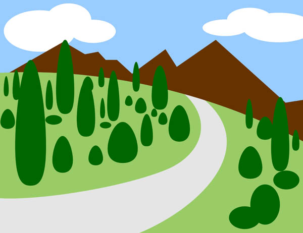 Mountain road free clip art