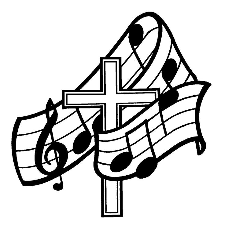 Musical clipart on juke vintage sheet music and