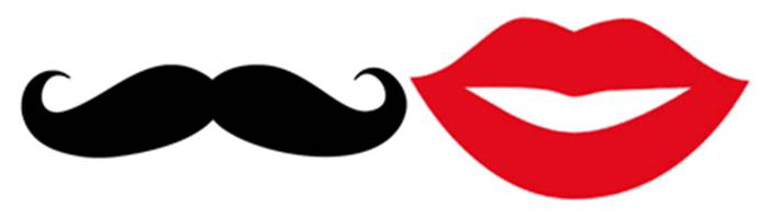Mustache and lips clipart