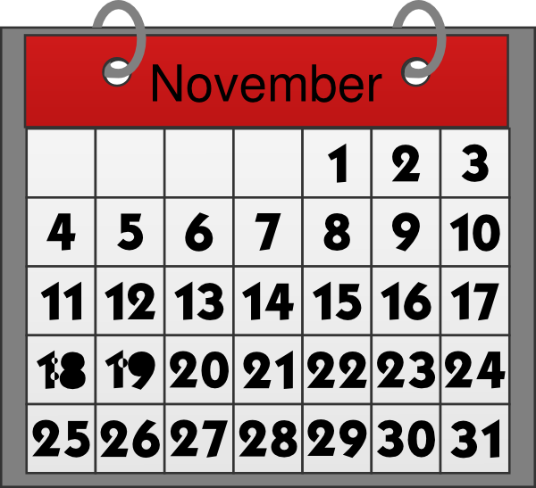 November calendar clip art at clker vector clip art