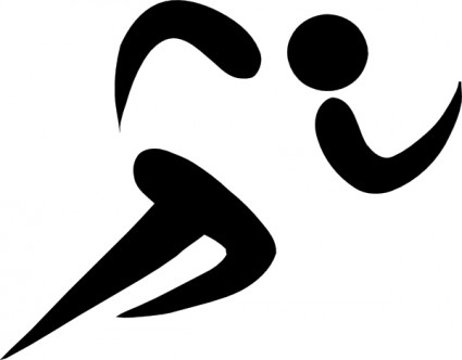 Olympic sports athletics pictogram clip art free vector in open