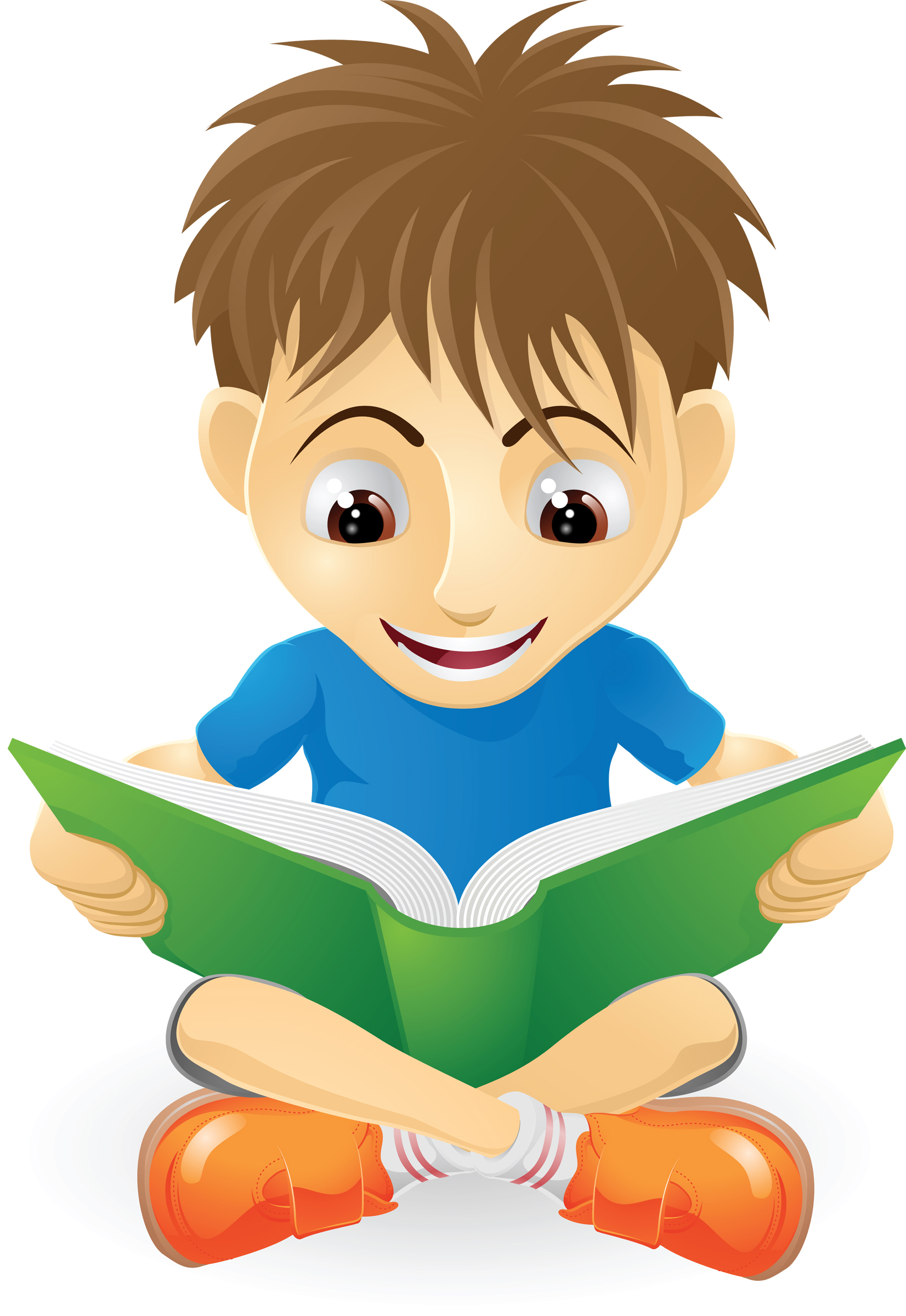 Picture of kids reading clip art