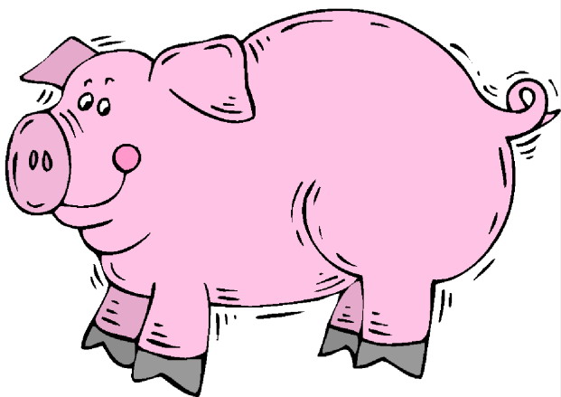 Pig clip art black and white free clipart images clipartcow