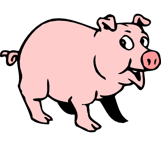 Pig clip art black and white free clipart images