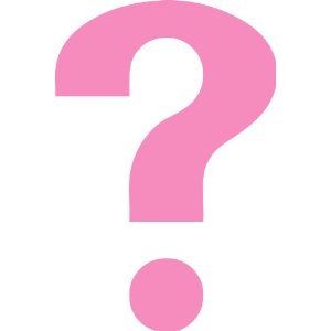 Pink question mark clipart