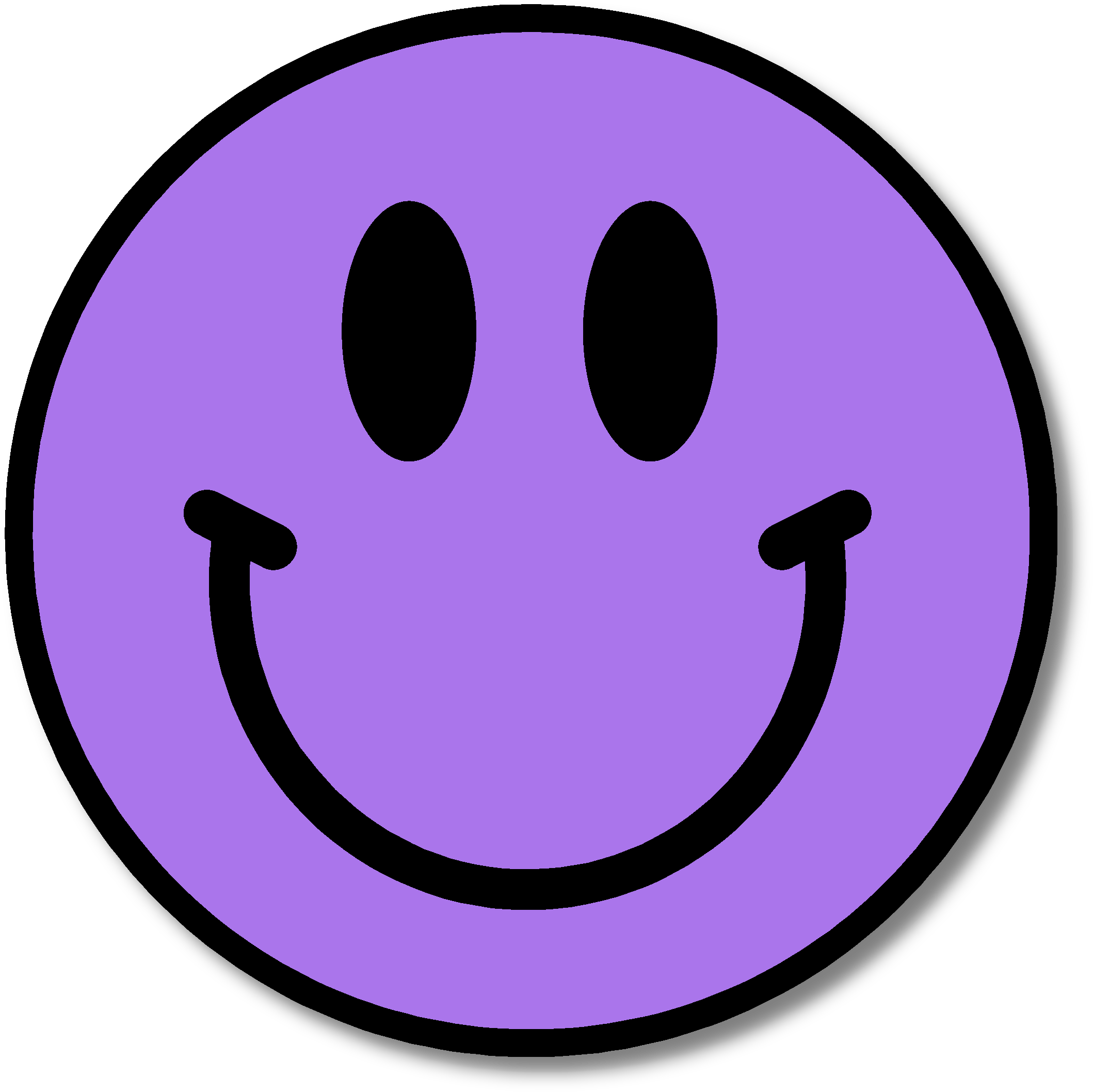 Purple happy face clipart