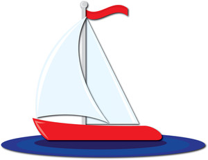 Sailboat clipart image clip art a red sailboat