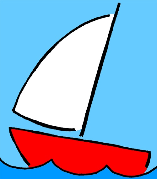 Sailboat sailing cliparts