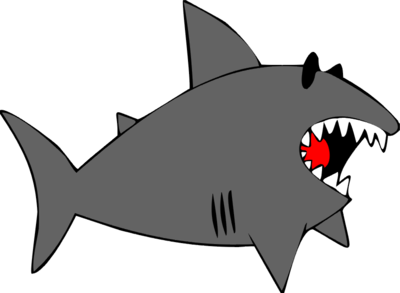 Shark clip art black and white free clipart images 4