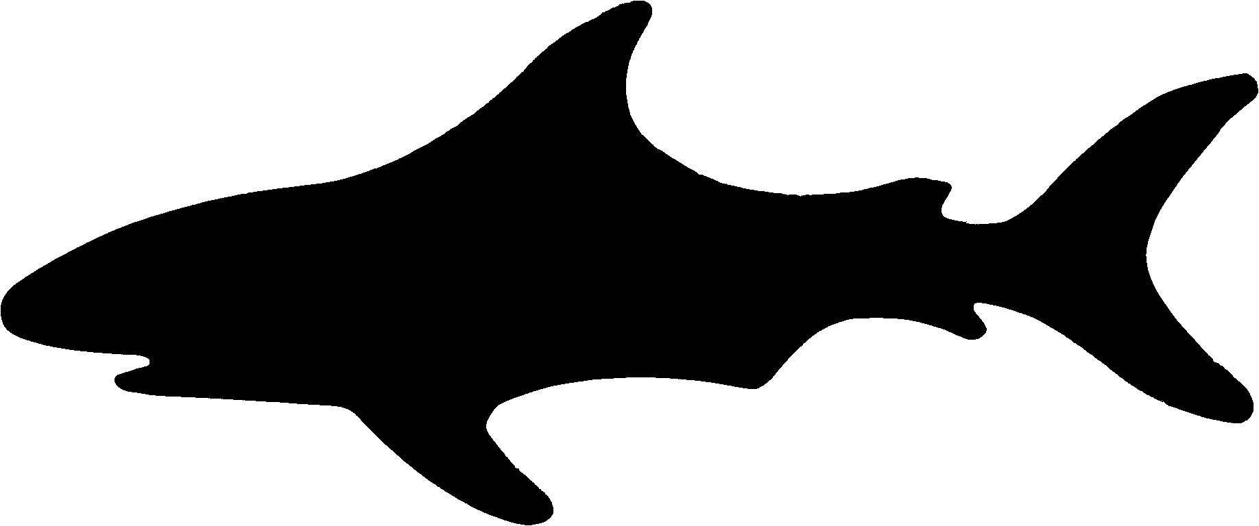 Shark clip art black and white free clipart images 5