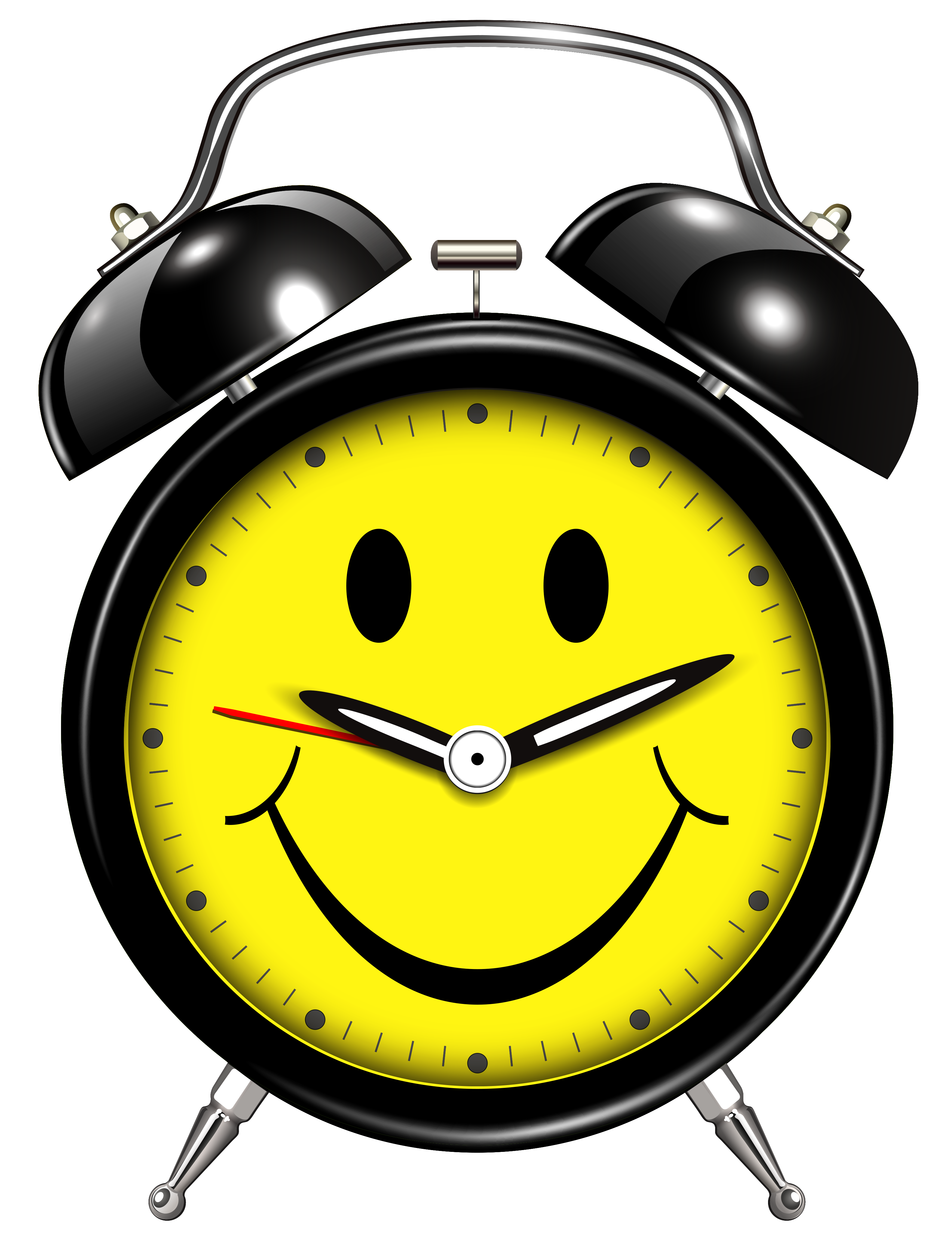 Smiling alarm clock clip art web clipart