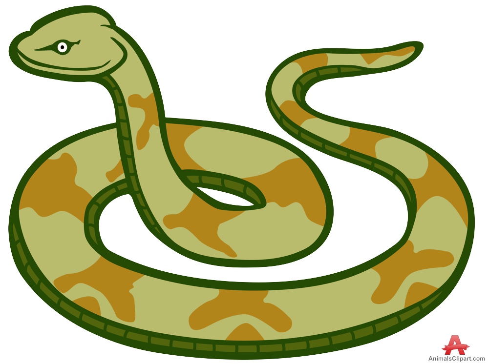 Snake clipart in green and brownlor free clipart design download