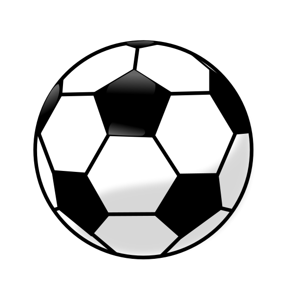 Soccer ball clip art black and white free 3