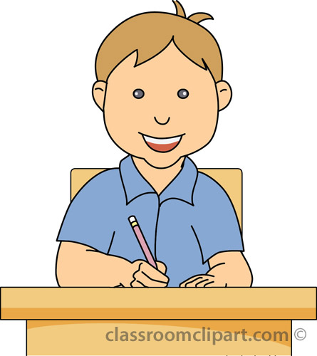 Student writing black and white clipart clipart kid