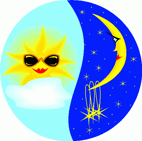 Sun moon clipart clipart