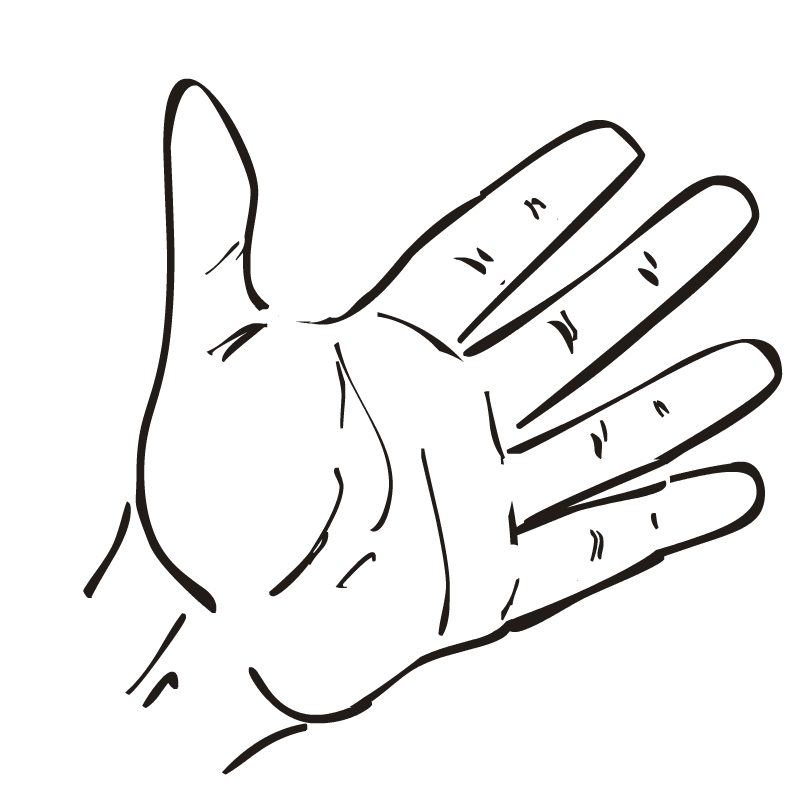Top of hand clipart image