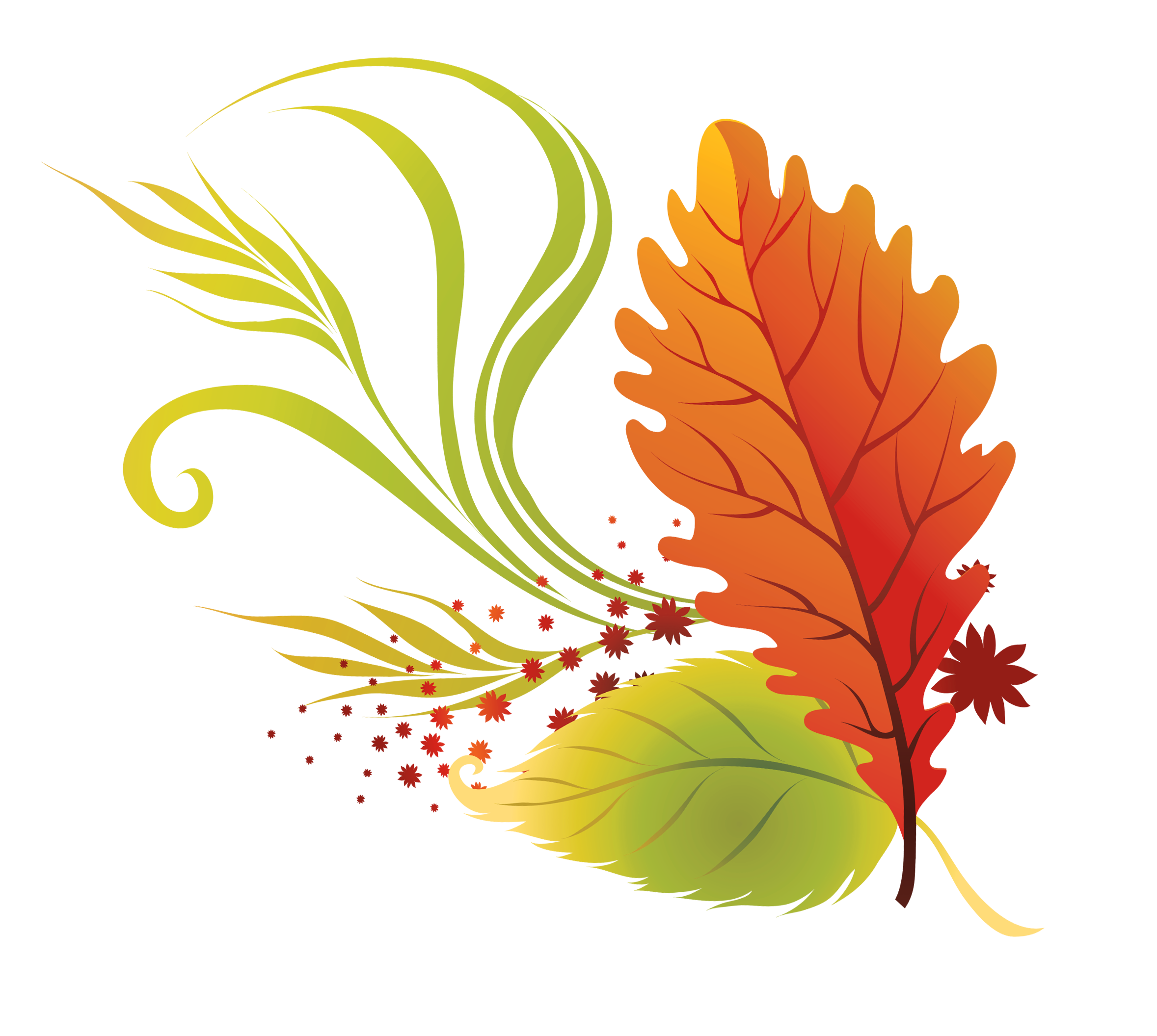 Transparent fall leaves clipart picture