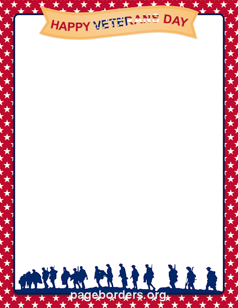 Veterans day border clip art page border and vector graphics